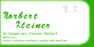 norbert kleiner business card